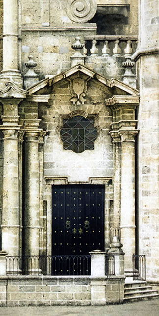 Havana Cathedral Door - Havana Art Collection. Paintings by award winning Surrey artist